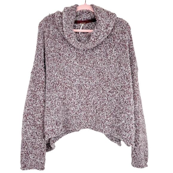 Free People BFF Cowl Neck Sweater Grape Hyacinth Size S Slouchy OB1032730 - Picture 3 of 7